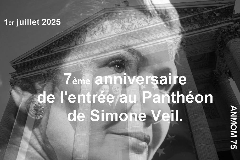 7ème anniversaire de l'entrée au Panthéon de Simone Veil.